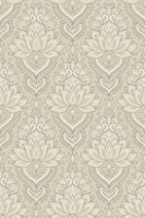 Ornate Lotus Flowers Beige carta da parati