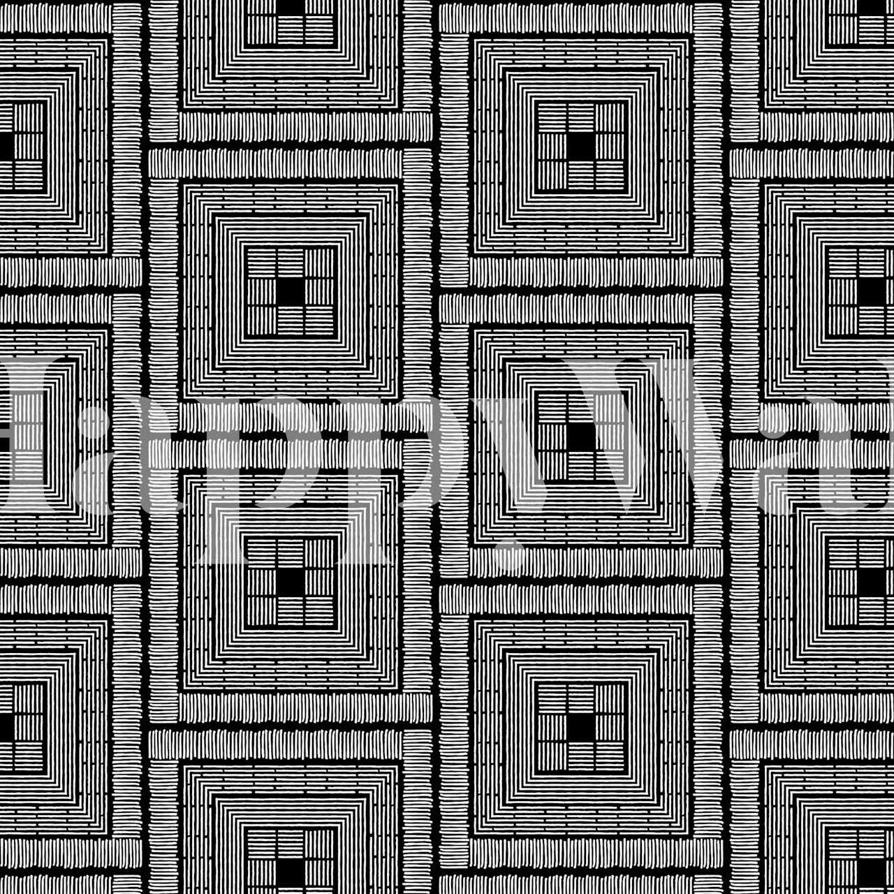 Papel de pared Modern Cube Motif en una habitación