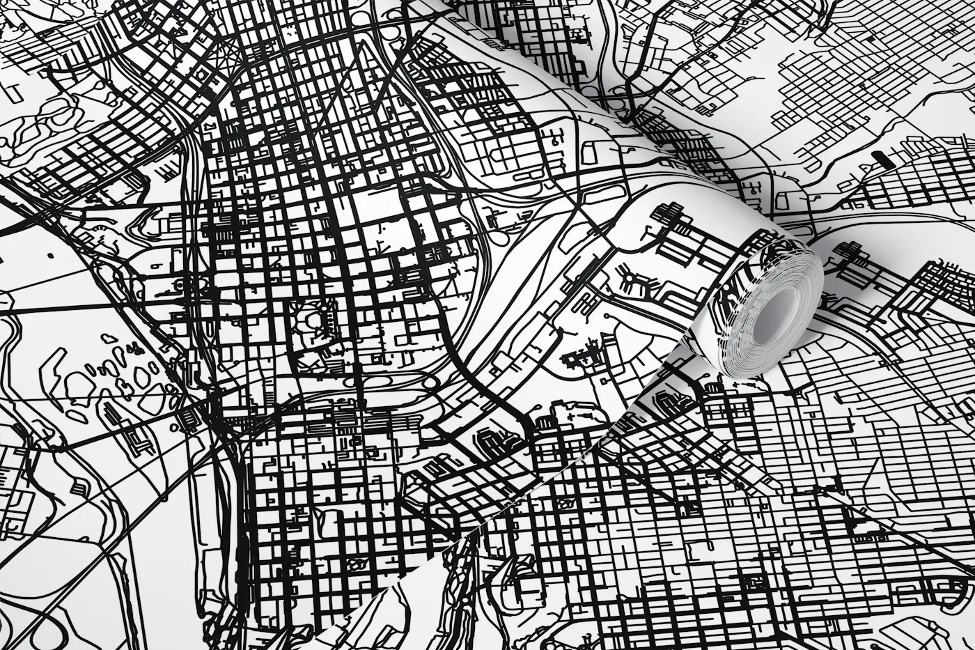 Richmond Map wallpaper roll