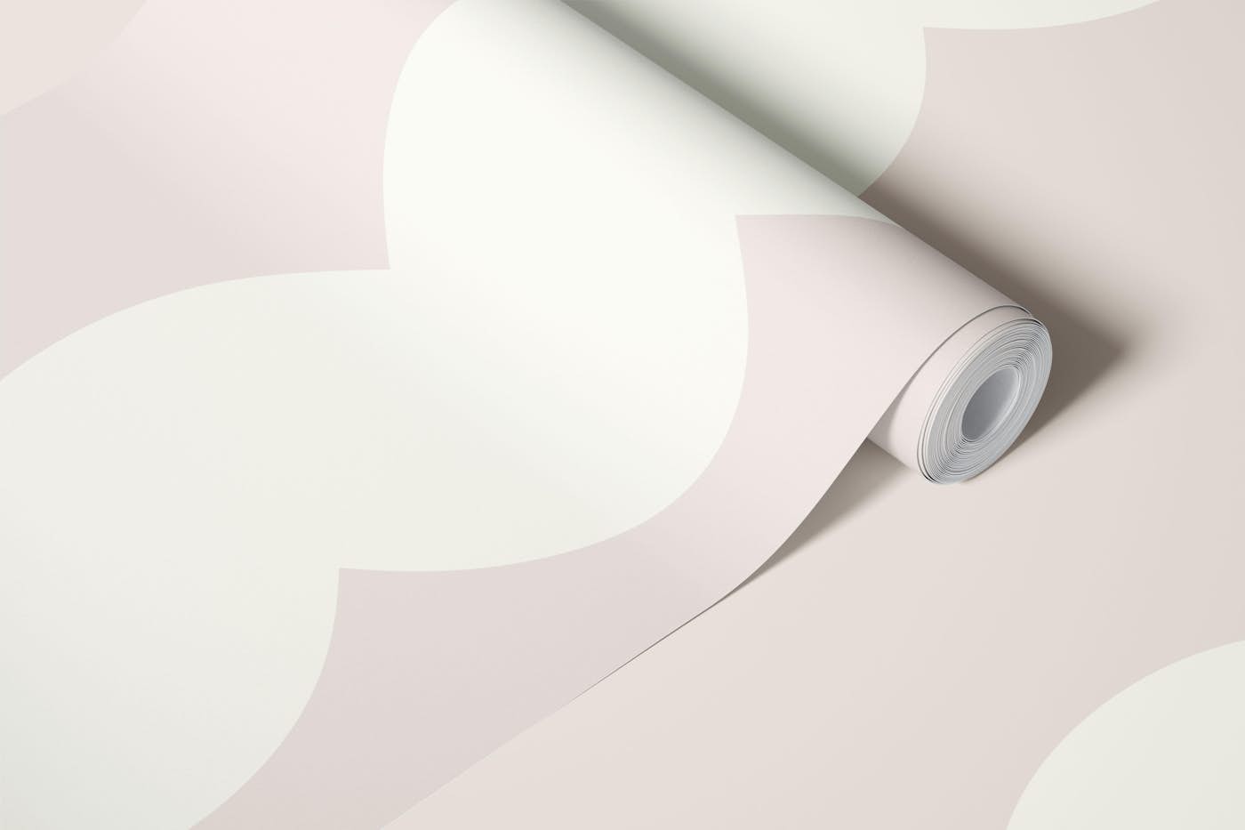 Neutral bold wavy stripe wallpaper roll