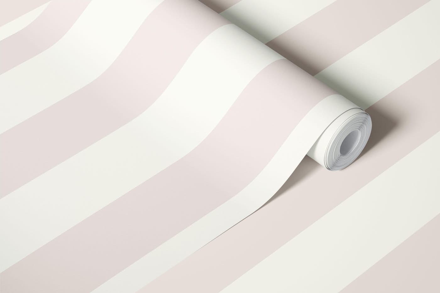 Neutral bold cabana stripe wallpaper roll