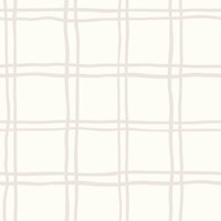 White on white neutral hand drawn check behang