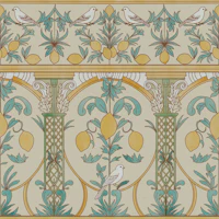 Italian Lemon Garden Mediterranean Elegance wallpaper