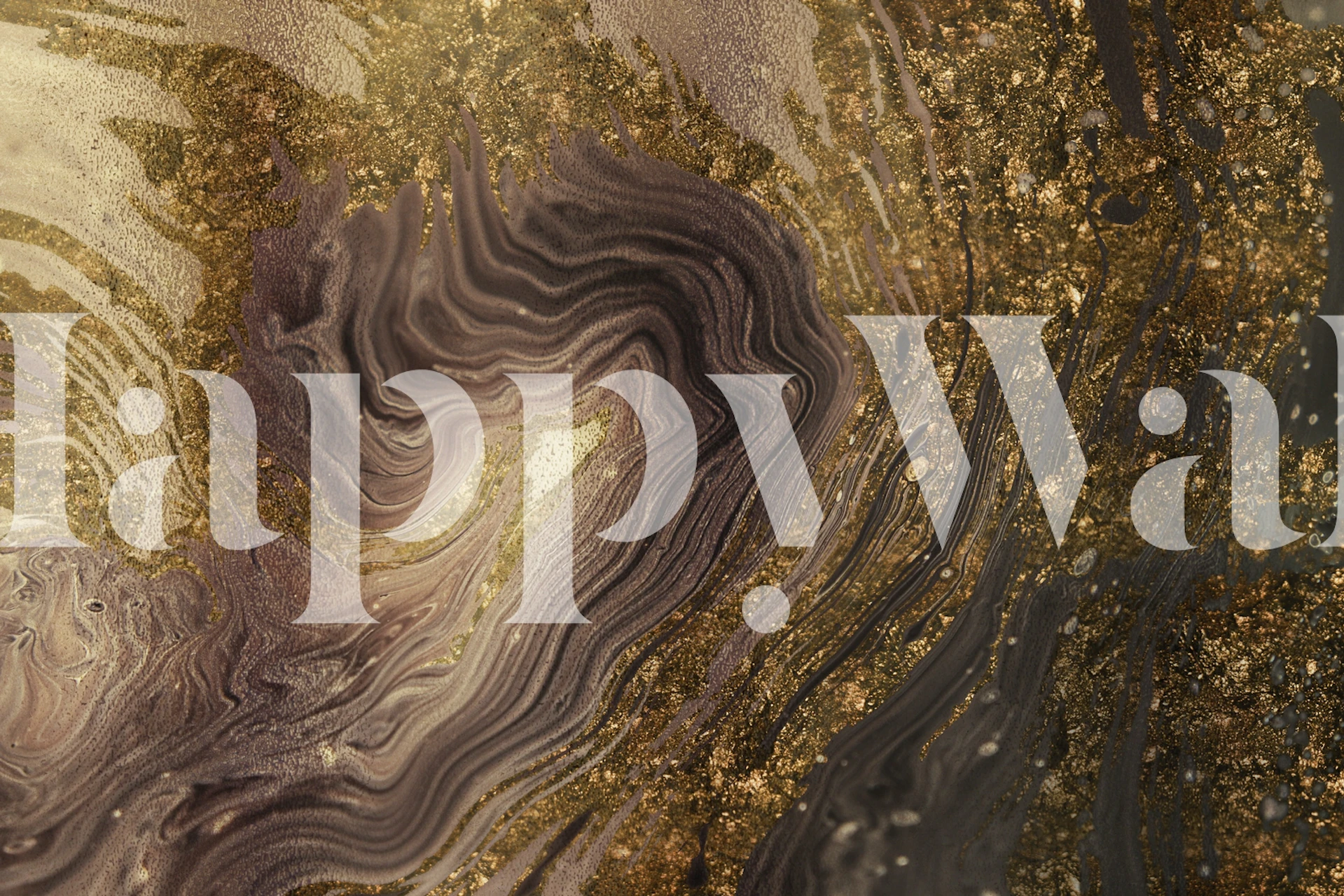 Golden Glamour Gemstone wallpaper in a room