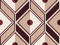 Retro Diamond Burgundy tapet