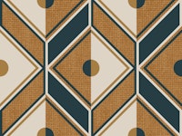 retro diamond cognac wallpaper