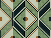 Retro Diamond Green tapet