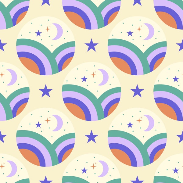 Rainbows Moonlight Pattern