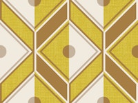 Retro Diamond Mustard tapet