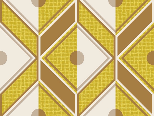 Retro Diamond Mustard