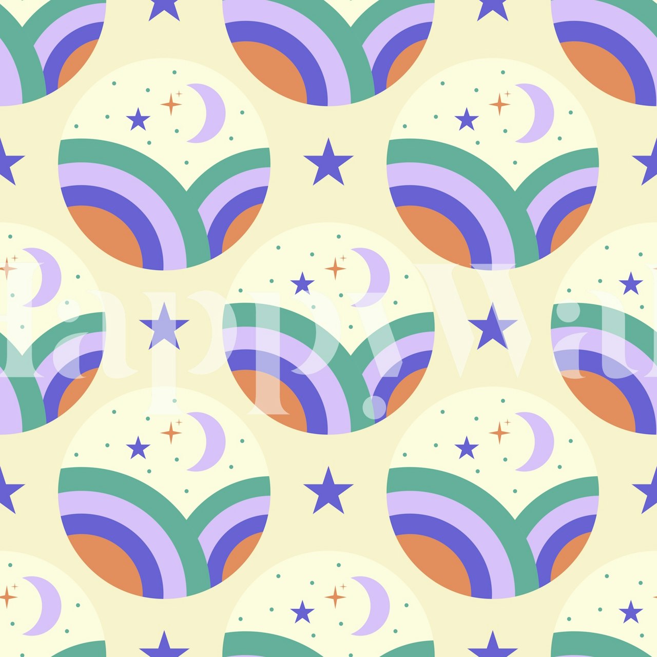 Rainbows Moonlight Mural na ścianie