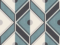 Retro Diamond Muted teal tapet