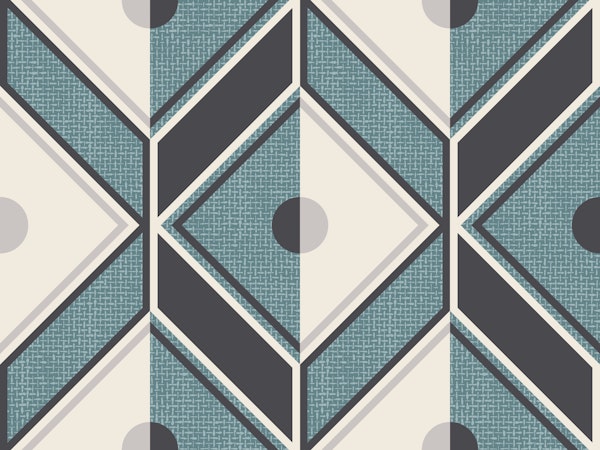 Retro Diamond Muted teal