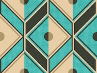 Retro Diamond Turquoise tapet