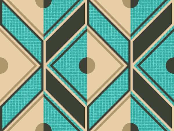 Retro Diamond Turquoise