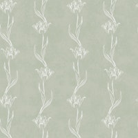 Tulipmania Stripes - Sage Green wallpaper