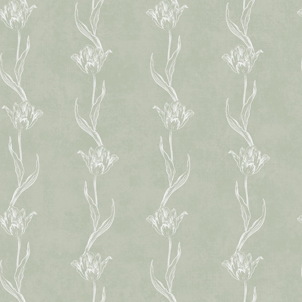Tulipmania Stripes - Sage Green