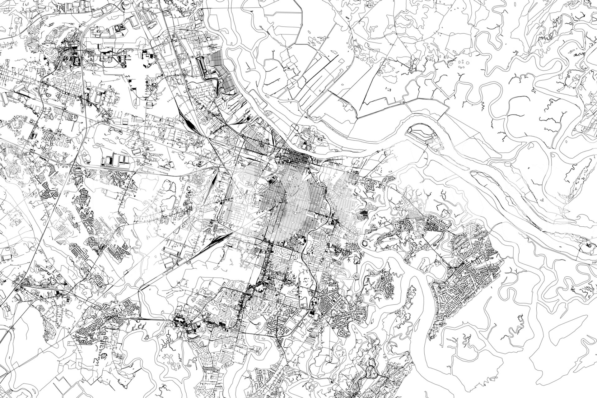 Savannah Map wallpaper displayed in a room