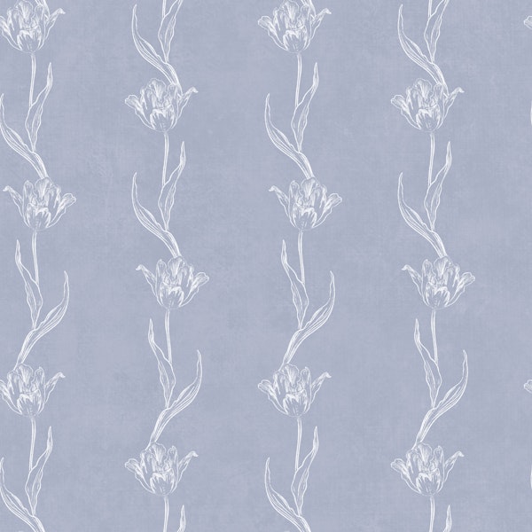 Tulipmania Stripes - Dove Blue