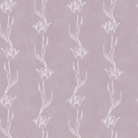 Tulipmania Stripes - Pale Mauve carta da parati