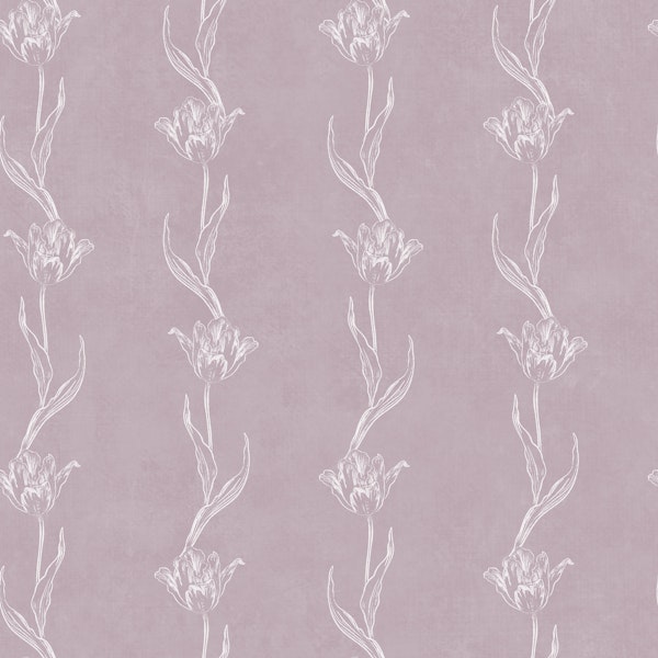 Tulipmania Stripes - Pale Mauve