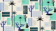 palm springs geometric escape ocean blue