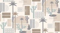 palm springs geometric escape sand wallpaper