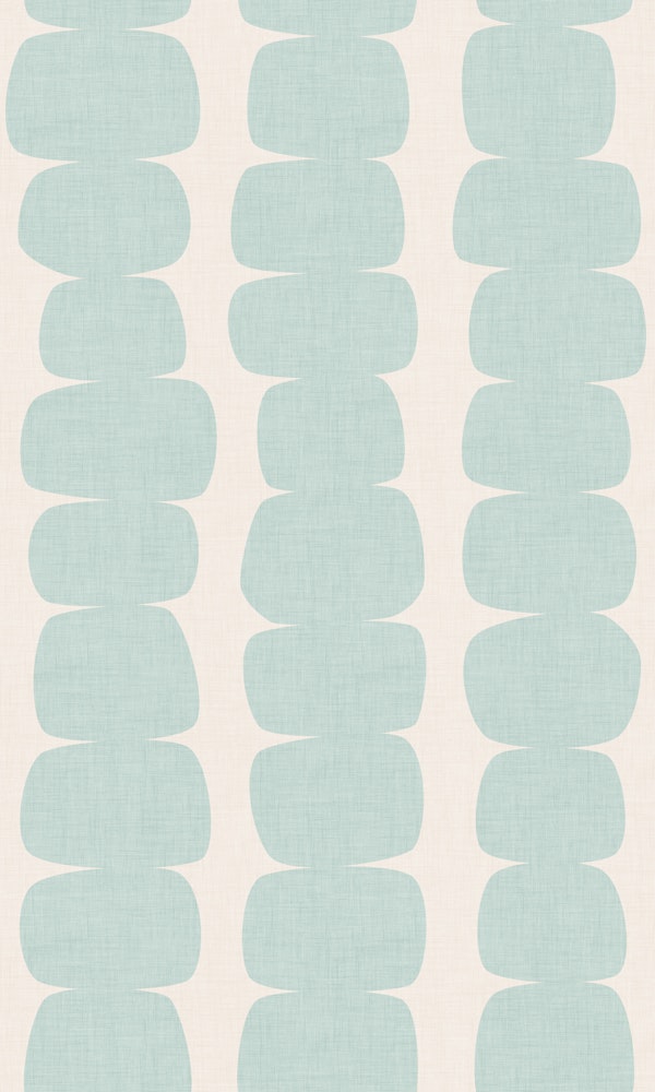 mid century modern retro shapes - aqua