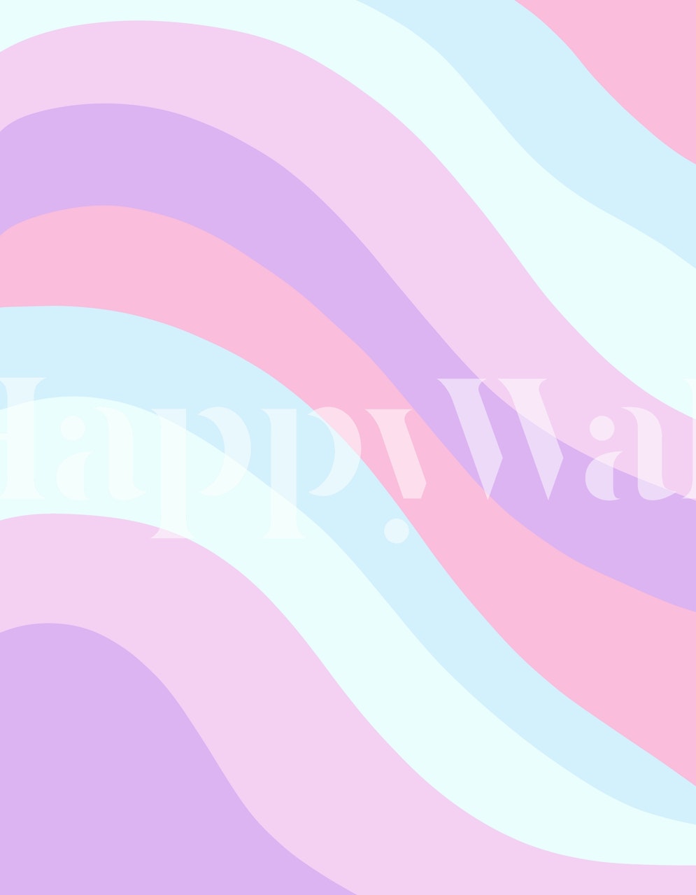 Pastel wave patterns in light pink, purple, and blue wallpaper