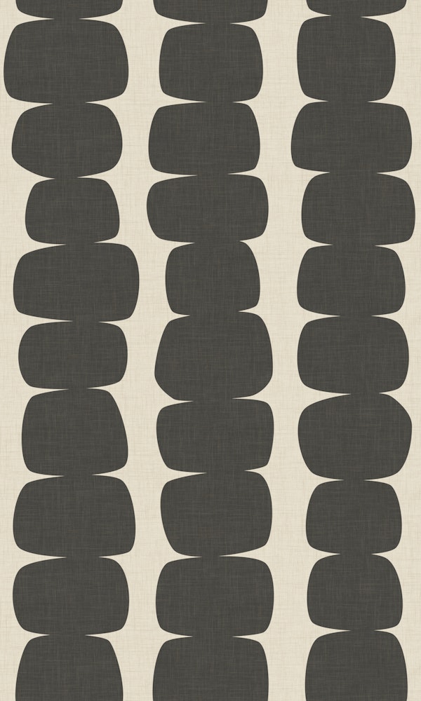 mid century modern retro shapes - black