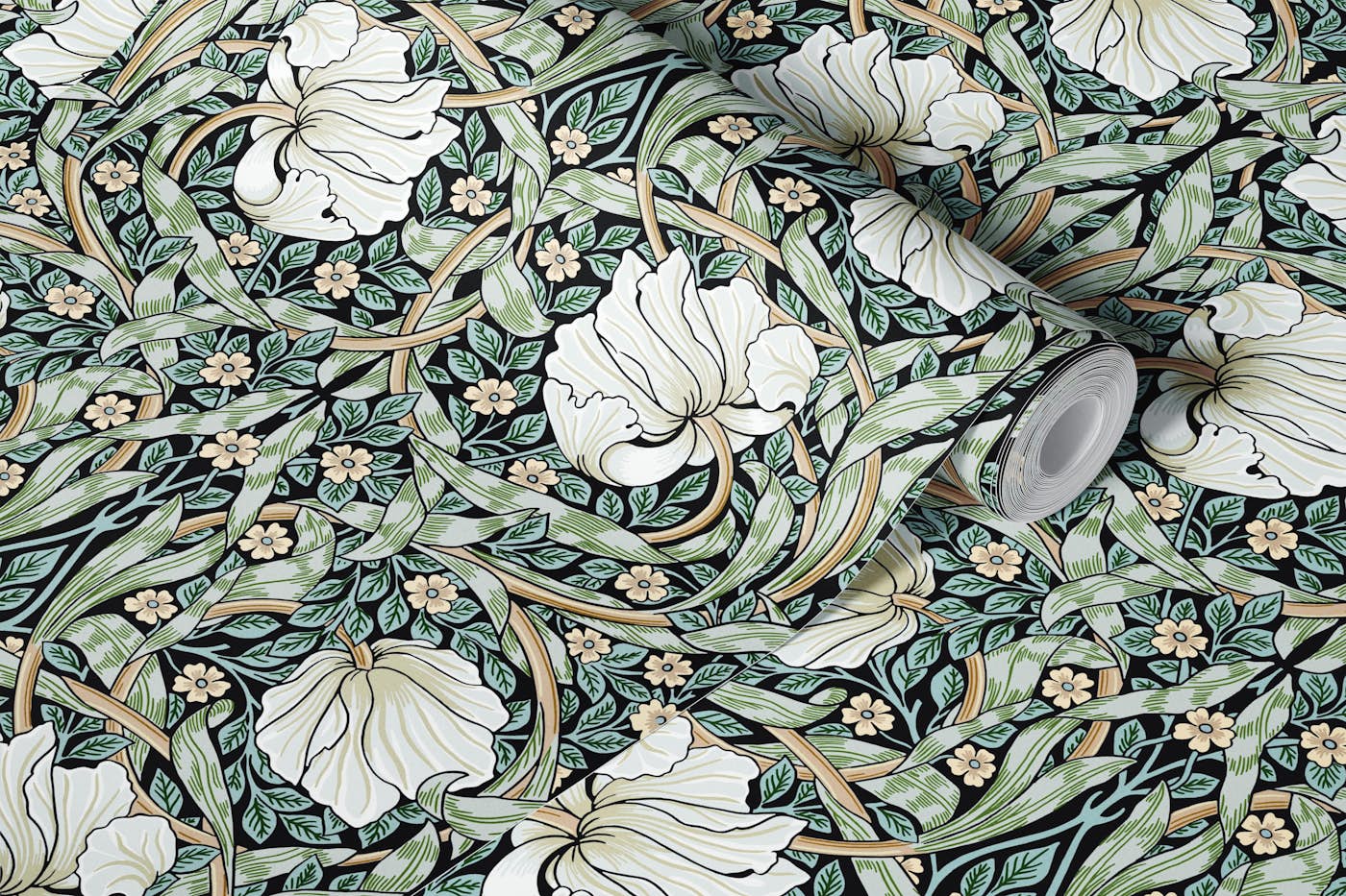 Pimpernel in Avalon - Arts and Crafts wallpaper roll