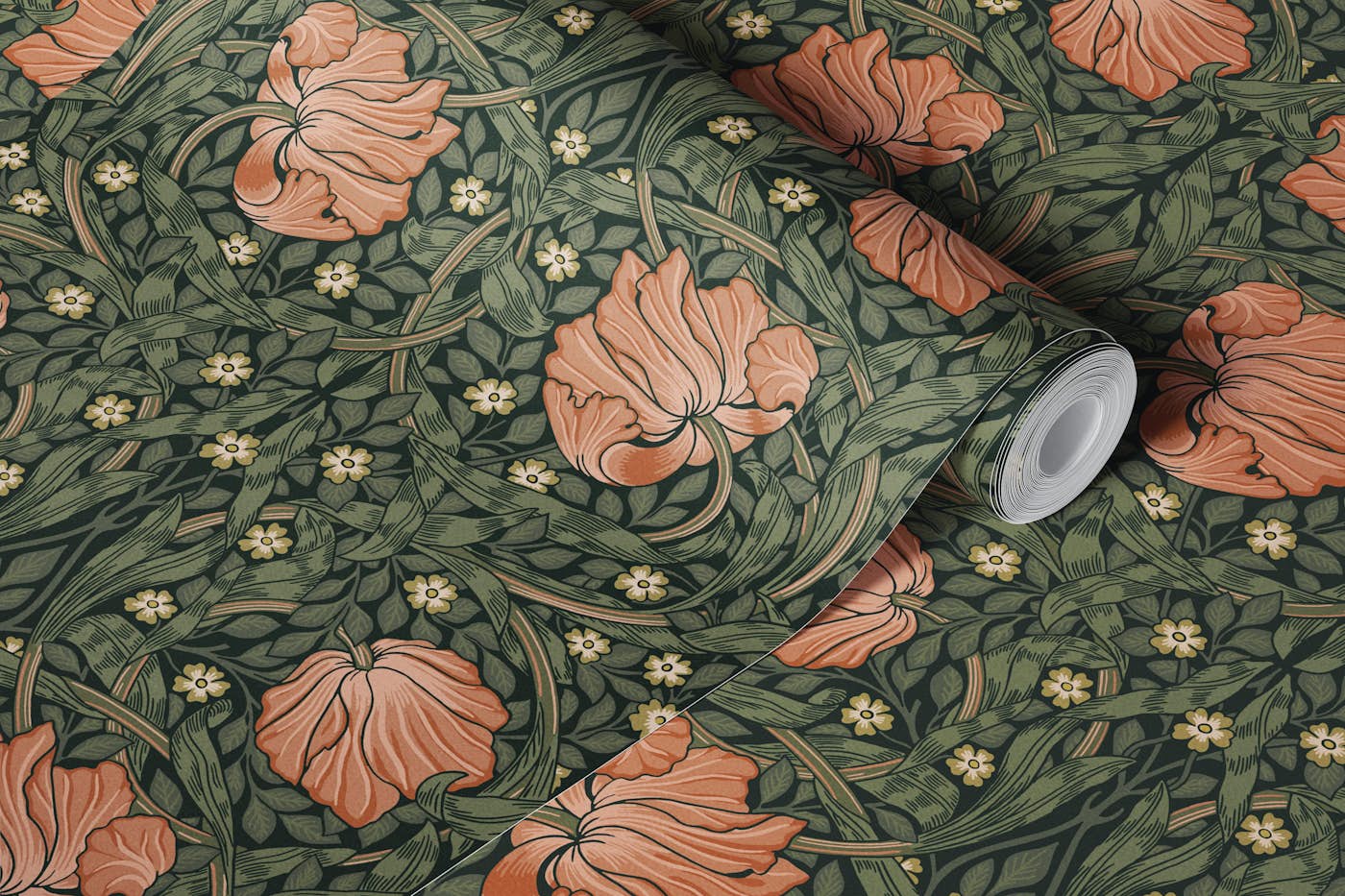 Pimpernel in Kildonan - Arts and Crafts wallpaper roll