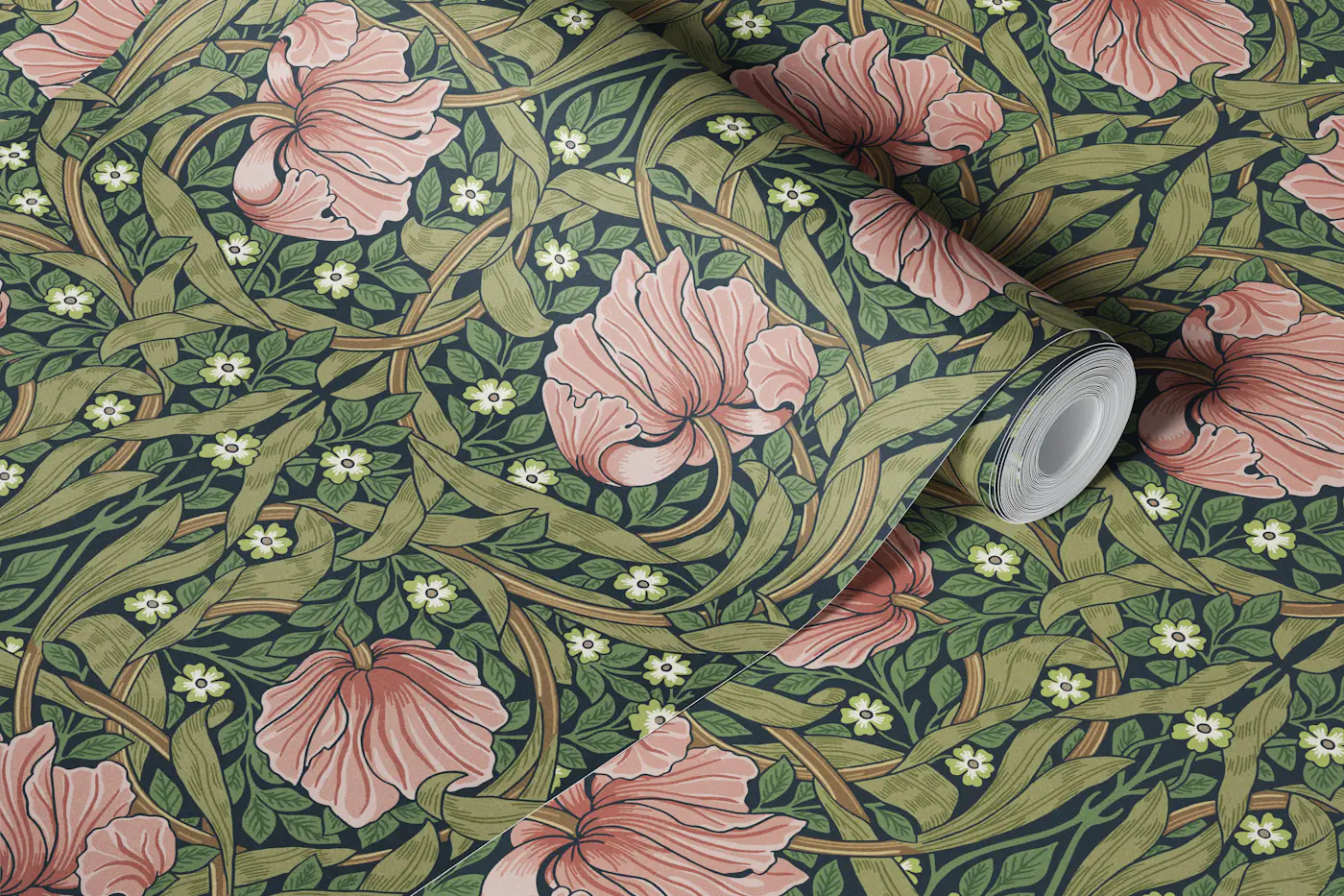 Pimpernel in Rapunzel - Arts & Crafts wallpaper roll