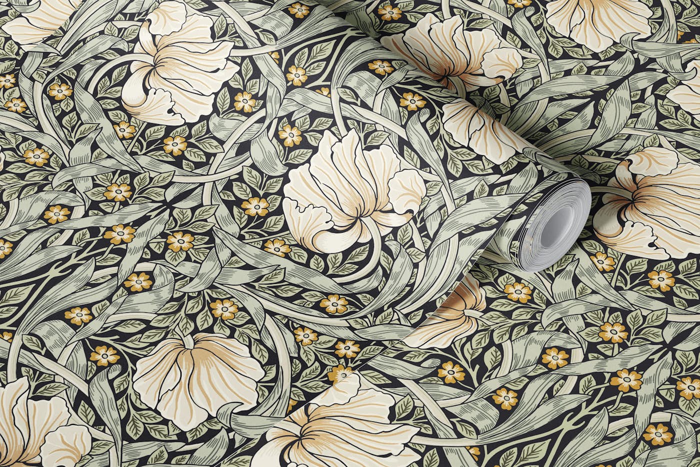 Pimpernel in Pompeii - Arts and Crafts wallpaper roll