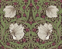 Pimpernel in Plum and Apple - Arts and Crafts wallpaper