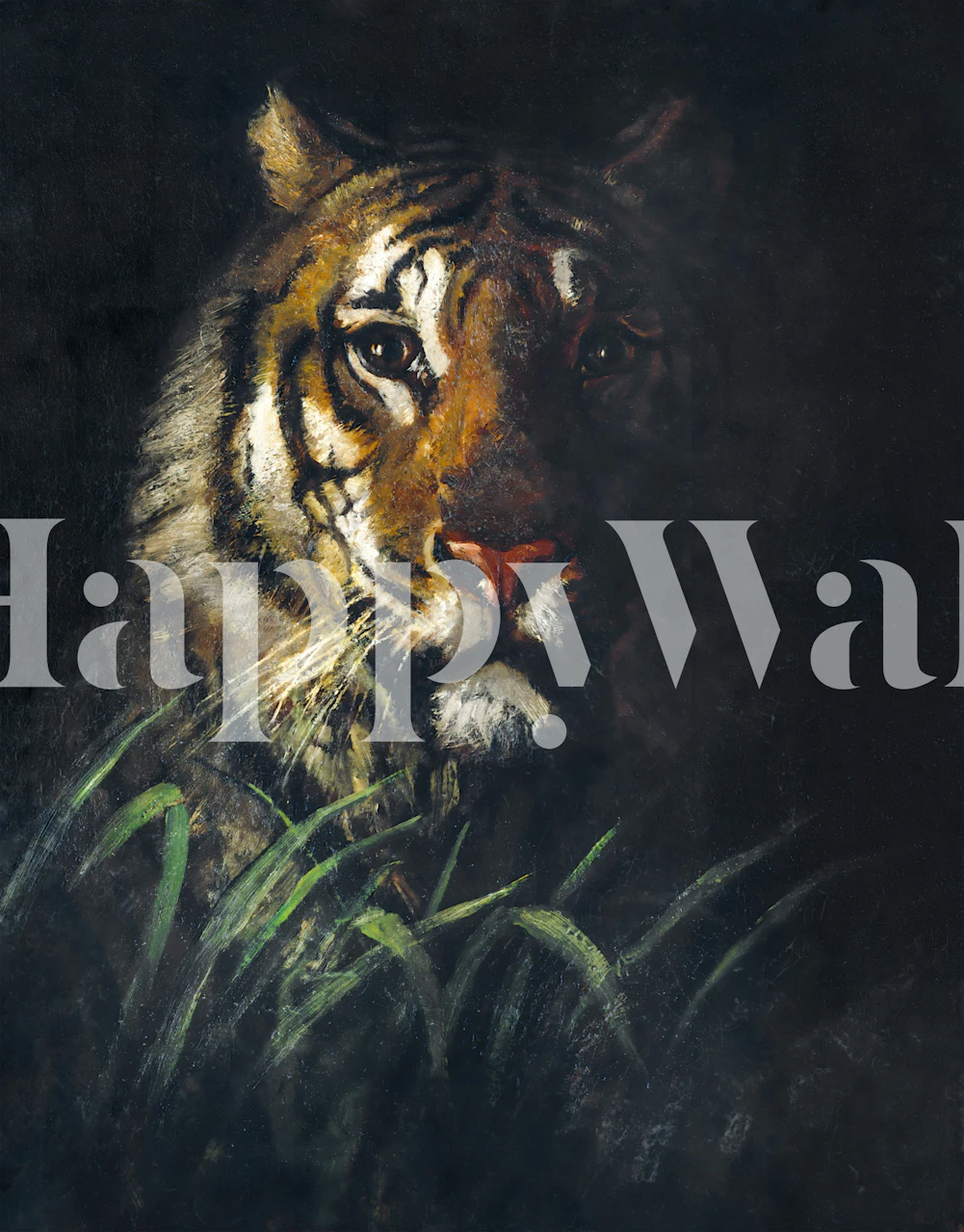 Watching Tiger Fine Art tapeta w pokoju