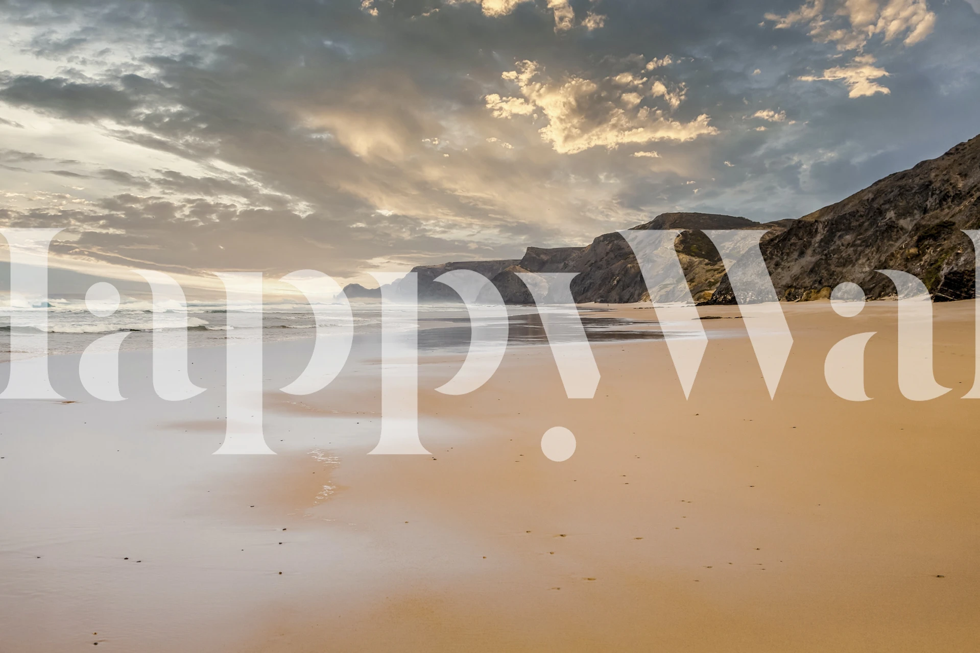 Portugal Beach Sunset wallpaper in a room