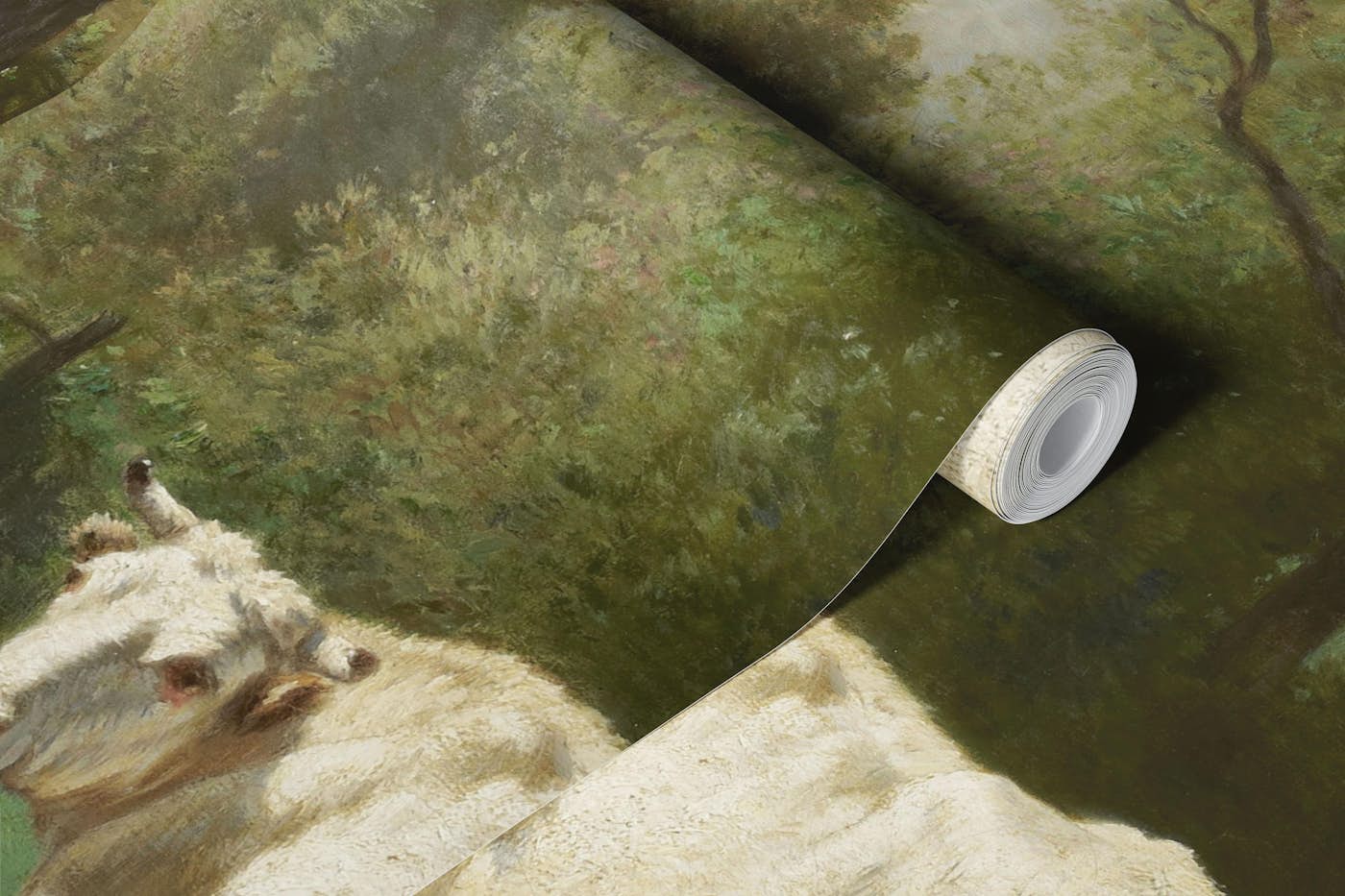 French Pastoral Landscape wallpaper roll