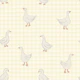 Cute geese on pastel yellow gingham nursery