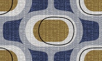 tweedy orbs-navy-brown-mid century wallpaper