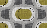 tweedy orbs- retro green -mid century modern wallpaper