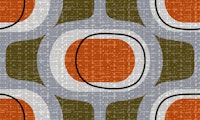tweedy orbs olive and rust-mid century modern wallpaper