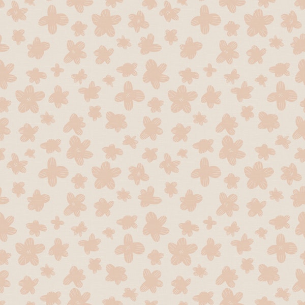 Cute Retro Blush-Pink Daisies