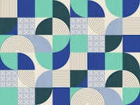 Palm Springs Desert Shapes Ocean Blue wallpaper