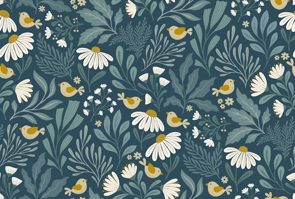 boho garden - dark background