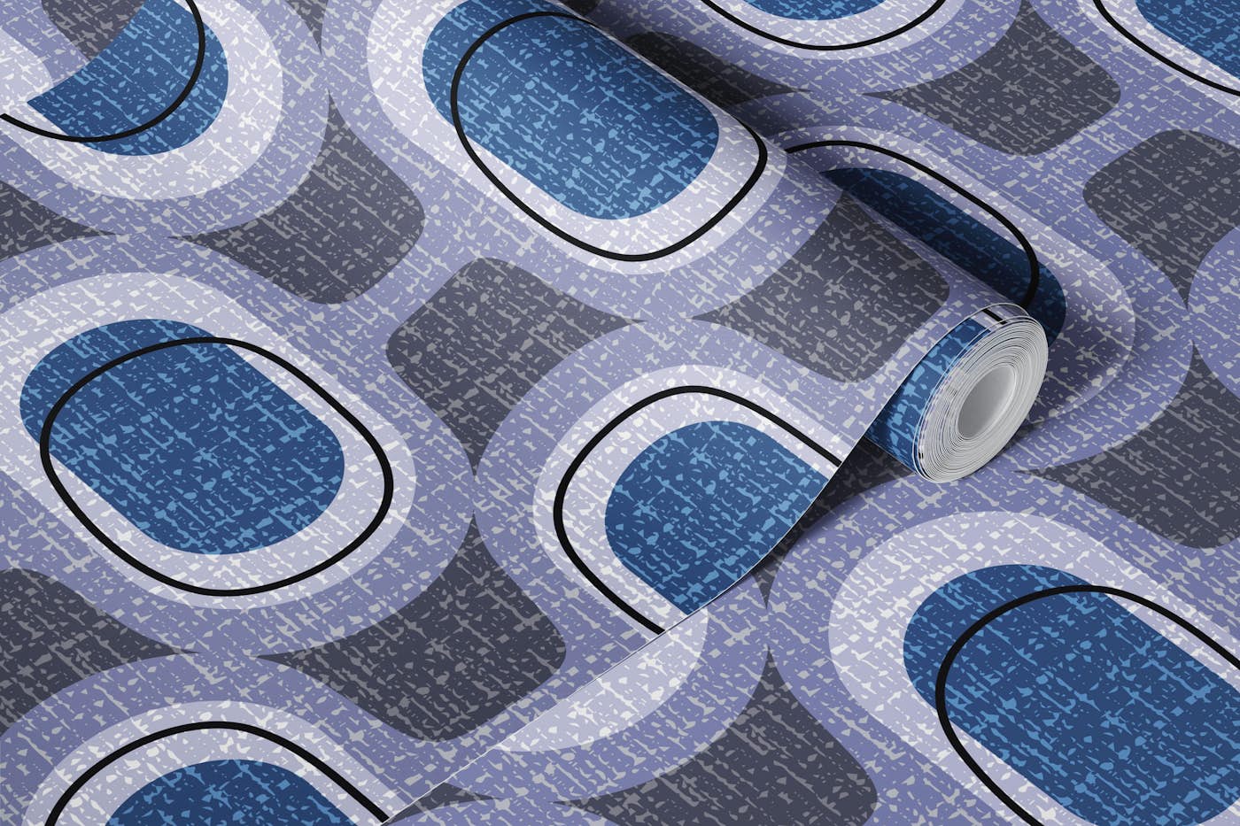 tweedy orbs-aegean-mid century modern wallpaper roll