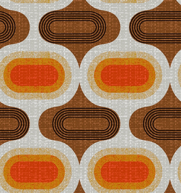 Tweedy seventies ogee-70s