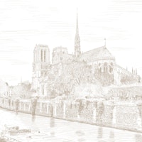 Gravure Notre Dame de Paris wallpaper