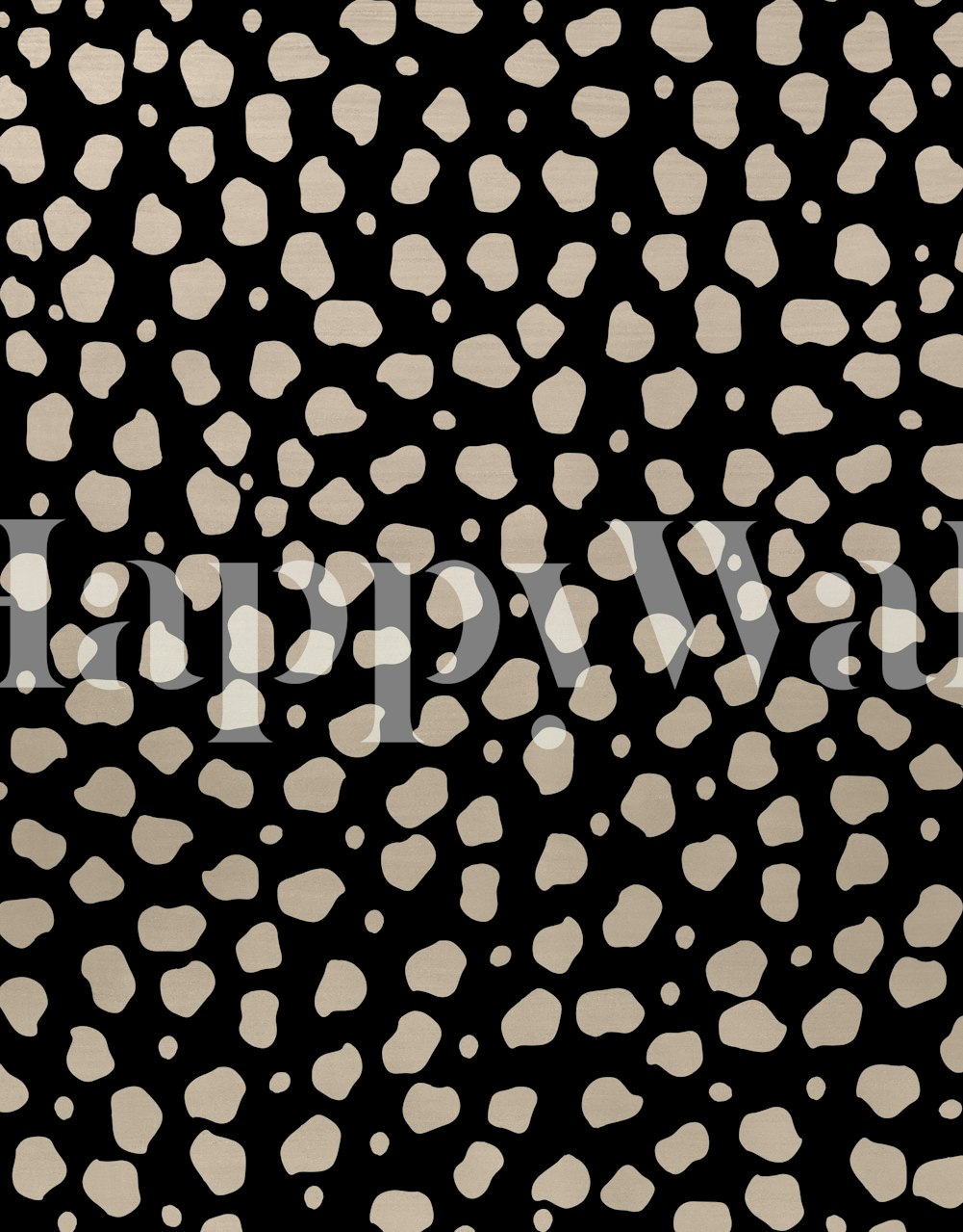 Cheetah print pattern in black and tan colors wallpaper