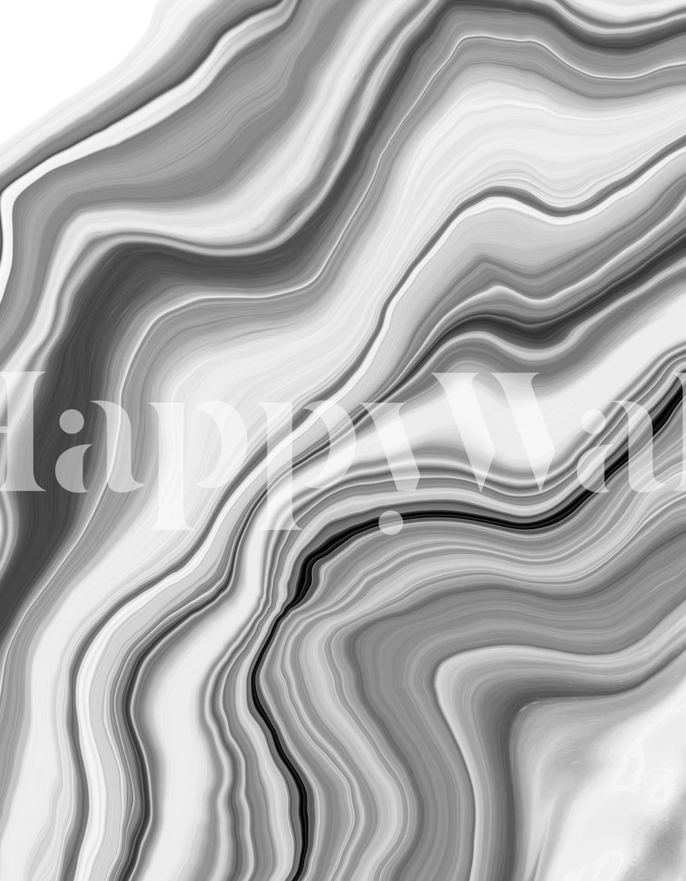 papel pintado Liquid Gray White Agate en una habitación